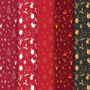 圣诞节元素手绘图案无缝背景素材包 Christmas Pattern Collection