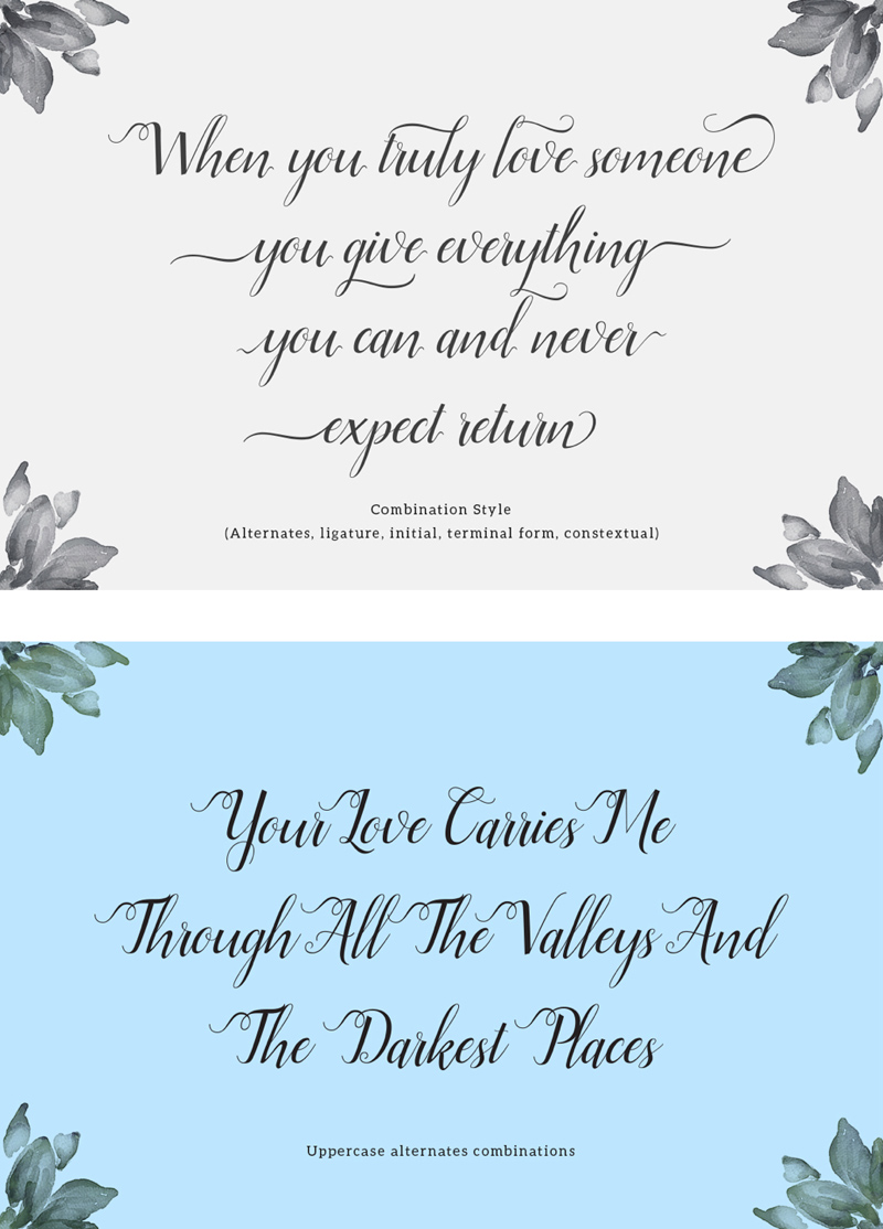 优美典雅的Script Font： Ellizabeth [TTF]