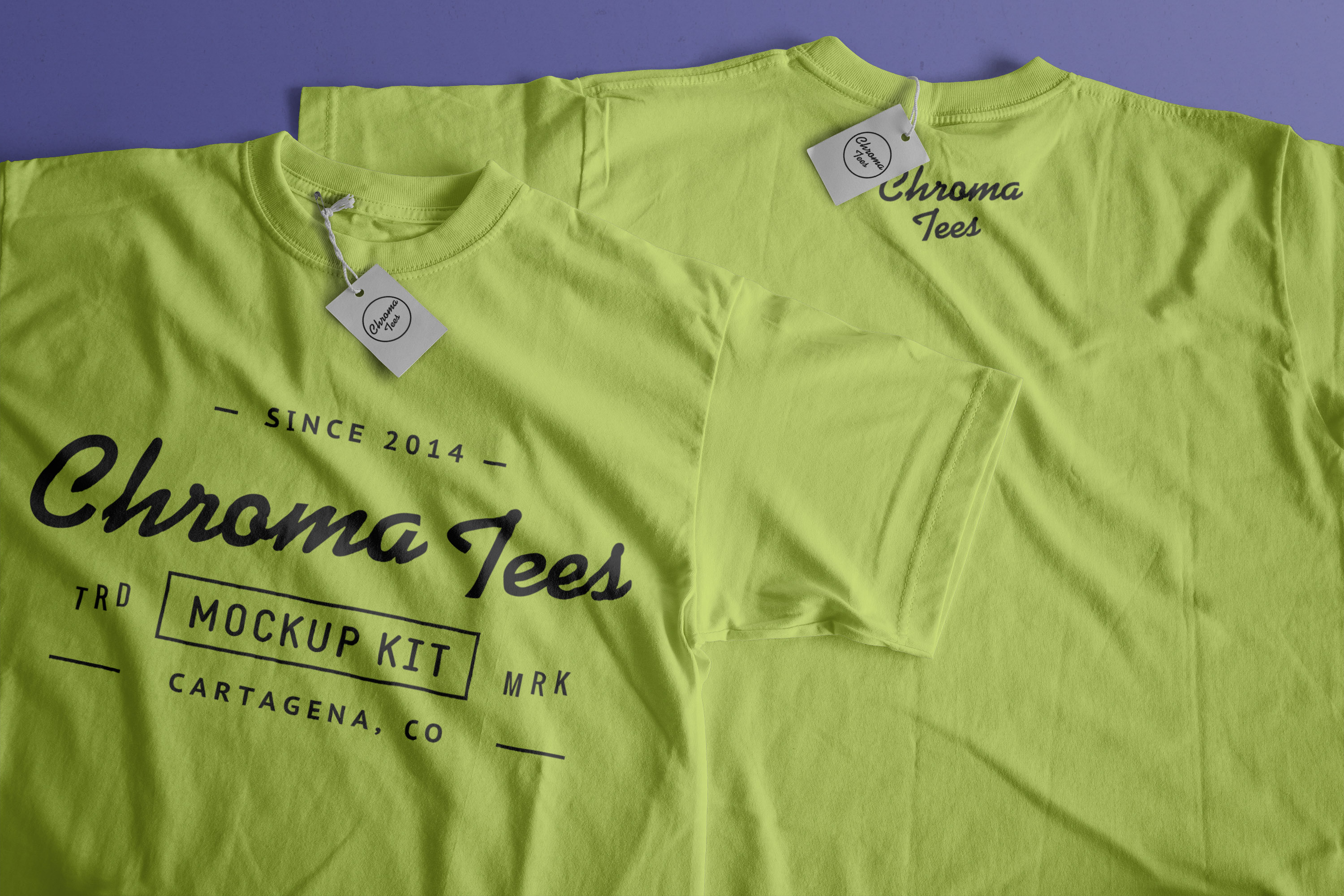 T恤服装真反面设计图样机模板01 T-Shirt With Back Mockup 01