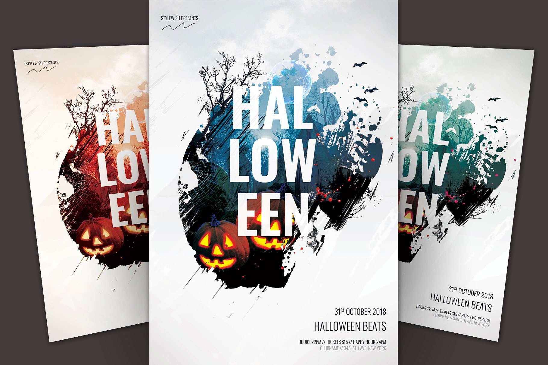 万圣节派对聚会宣传传单模板 Halloween Flyer Template
