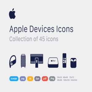 一流设计素材网下午茶：苹果常用设备图标套装大合集下载[Ai]