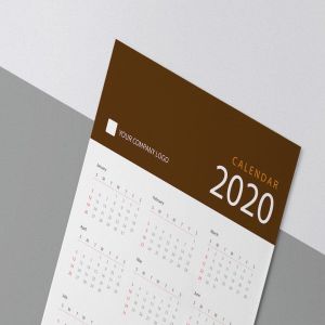 极简主义纯色设计2020年历日历设计模板 Creative Calendar Pro 2020插图2