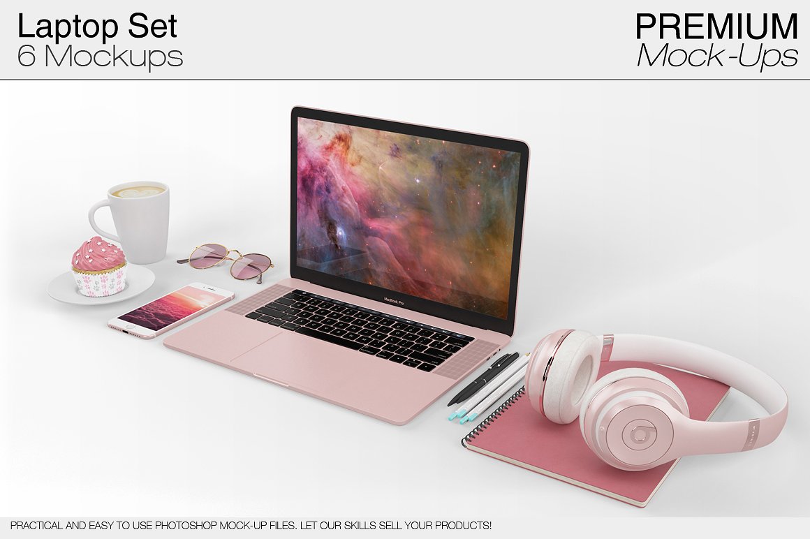 苹果MacBook Pro笔记本电脑样机展示模型mockups