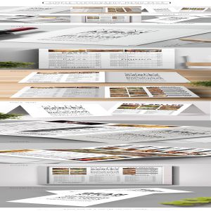 极简主义西餐厅菜单排版设计模板