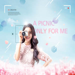 唯美摄影美女海报设计素材