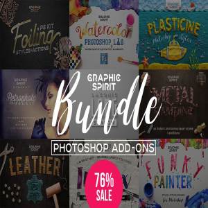 PS 创意设计图层样式与动作合集 BUNDLE Photoshop add-ons EFFECTS