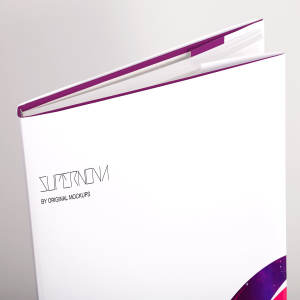 精装大方格图书设计局部特写预览PSD样机01 Hardcover Large Square Book PSD Mockup 01