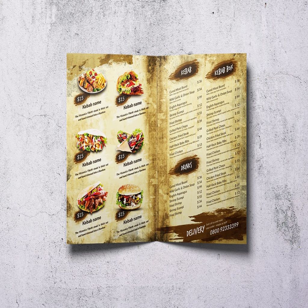 土耳其烤肉菜單設計模板 doner kebab vintage food menu bundle插圖2