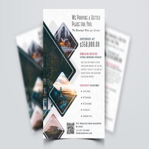 独栋别墅楼宇出售/出租海报设计模板v13 Real Estate Property Flyer-13