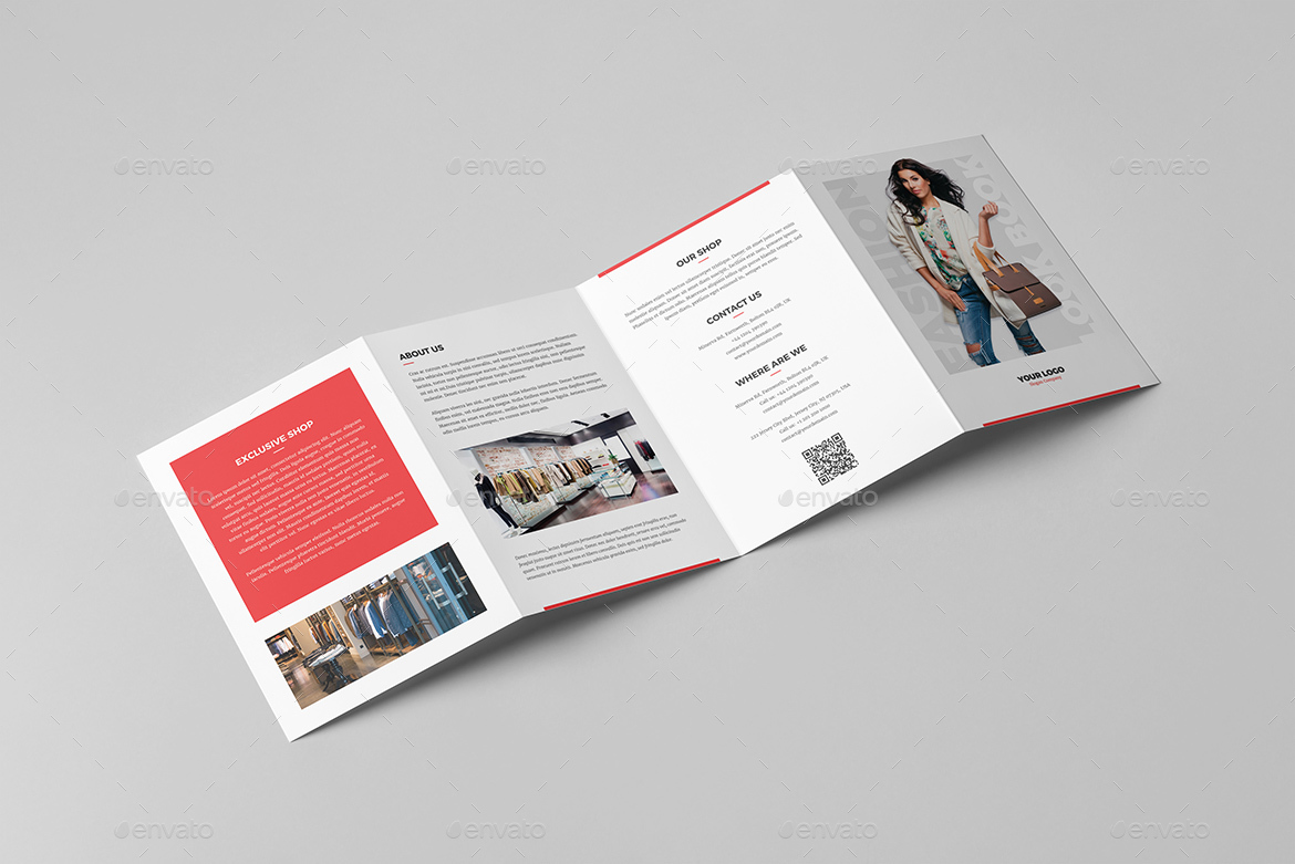 时尚Look Book 4折页A5小册子