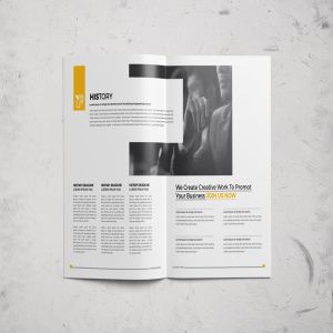 时尚高端多用途的企业形象画册手册楼书杂志设计模板（indd）