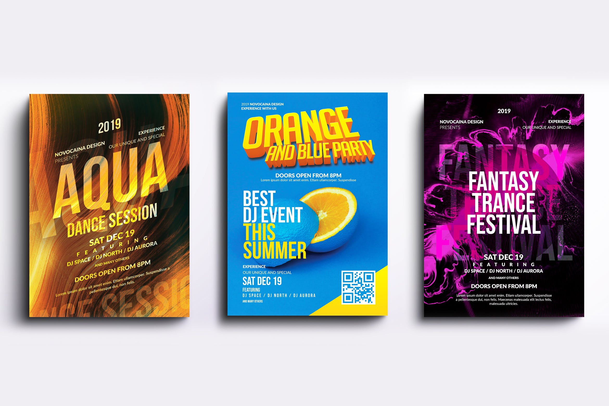 舞蹈/音乐派对活动海报设计模板合集v2 Event Party Posters & Flyers Bundle V2