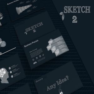 素描图形设计风格PPT幻灯片设计模板v2 SKETCH 2 Powerpoint Template