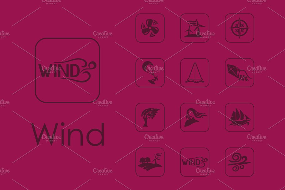 16枚简约风主题图标 16 wind simple icons