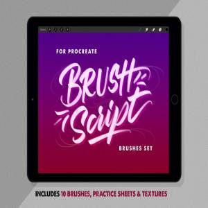 Procreate手绘工具包-纹理&笔刷合集 BrushScript Bundle for Procreate