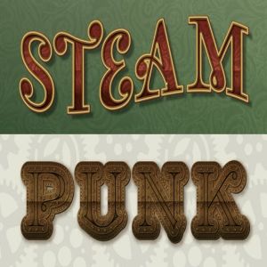 蒸汽朋克艺术风格文本样式、笔刷和背景合集 Steam Punk Text Styles, Brushes and Backgrounds插图3