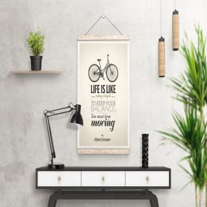 墙壁木制挂架海报广告样机 Wooden Poster Hanger Mockup