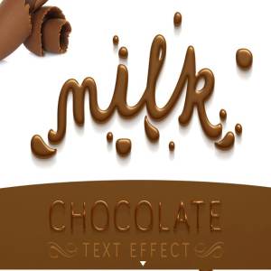 丝滑巧克力质感PS字体样式 Chocolate text effect