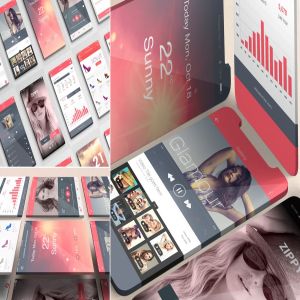 iOS应用程序设计效果图演示样机 iOS App Presentation Mockups