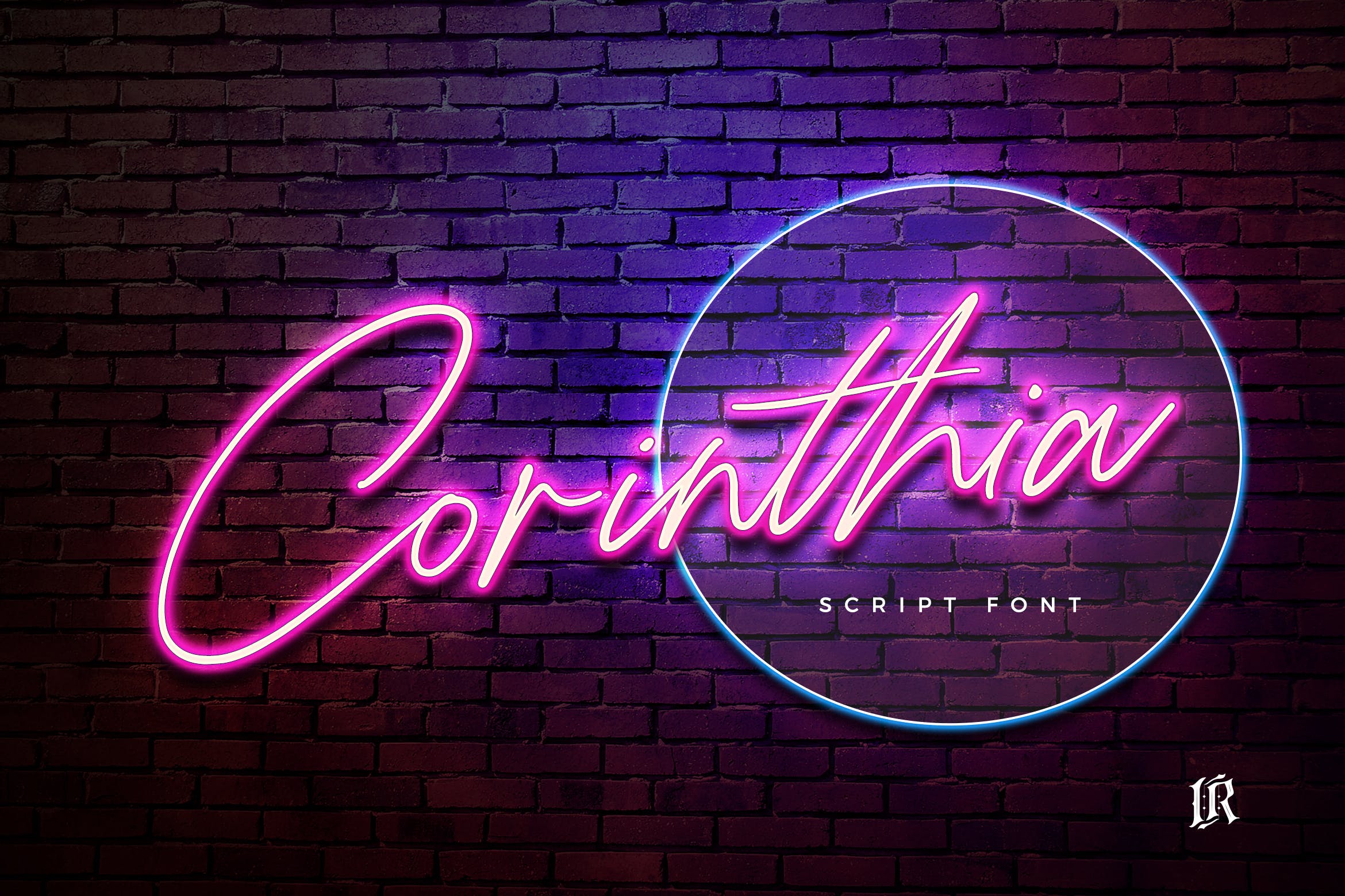 手工制作英文签名书法字体 Corinthia Font