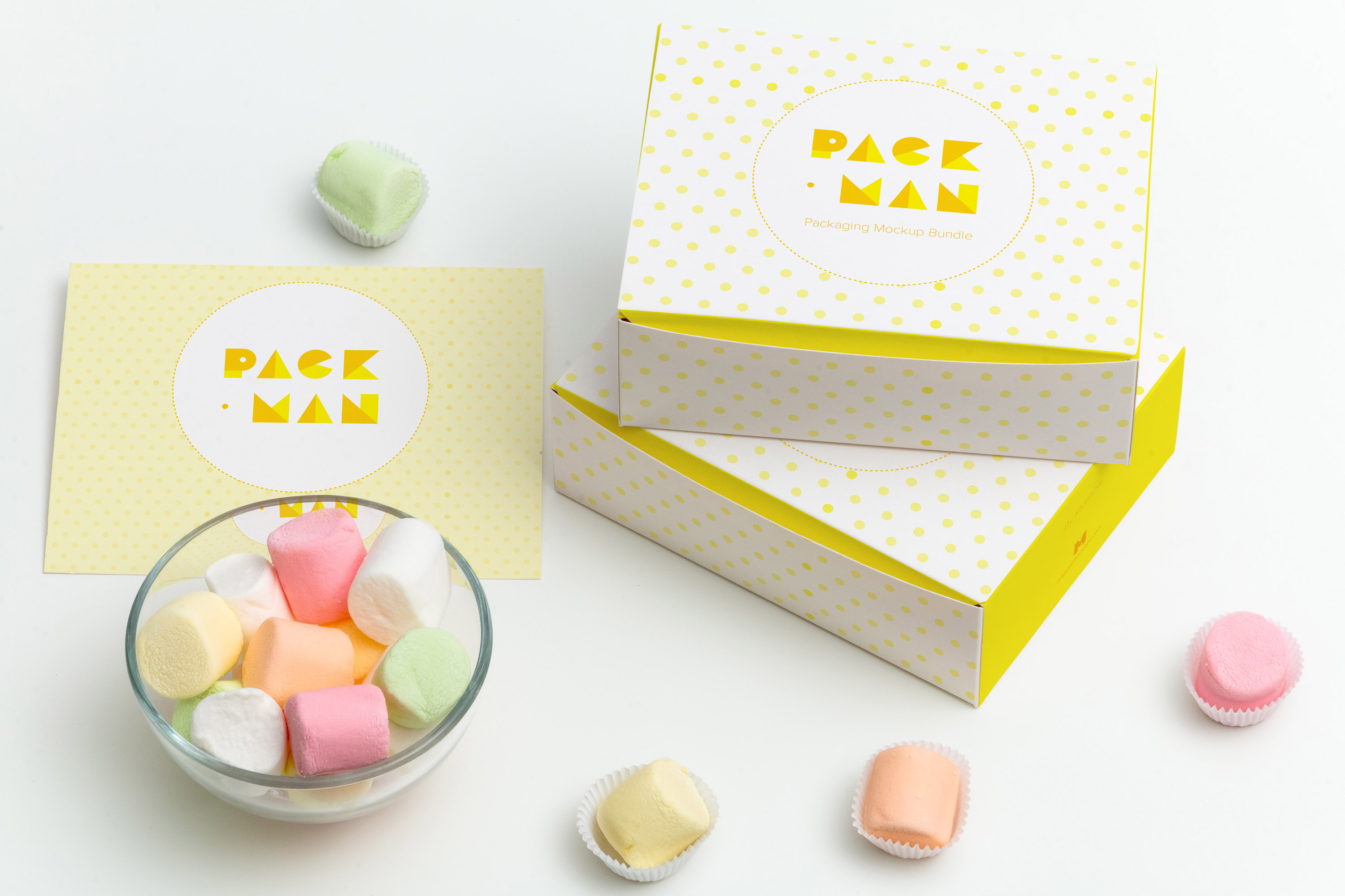 甜品包装礼盒设计图预览样机05 Sweet Box Mockup 05