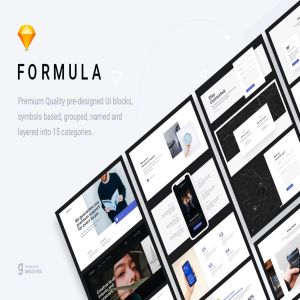 高品质多行业通用网站设计预制UI套件 Formula – Web UI Kit