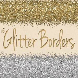 BingBing闪烁边界剪贴画 Digital Glitter Borders Clipart Pack