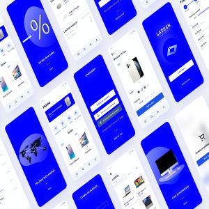 一流设计素材网下午茶：手机数码产品电商购物APP UI设计套件[Fig]