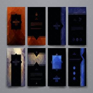 暗色调背景小册子模板 Industry brochures