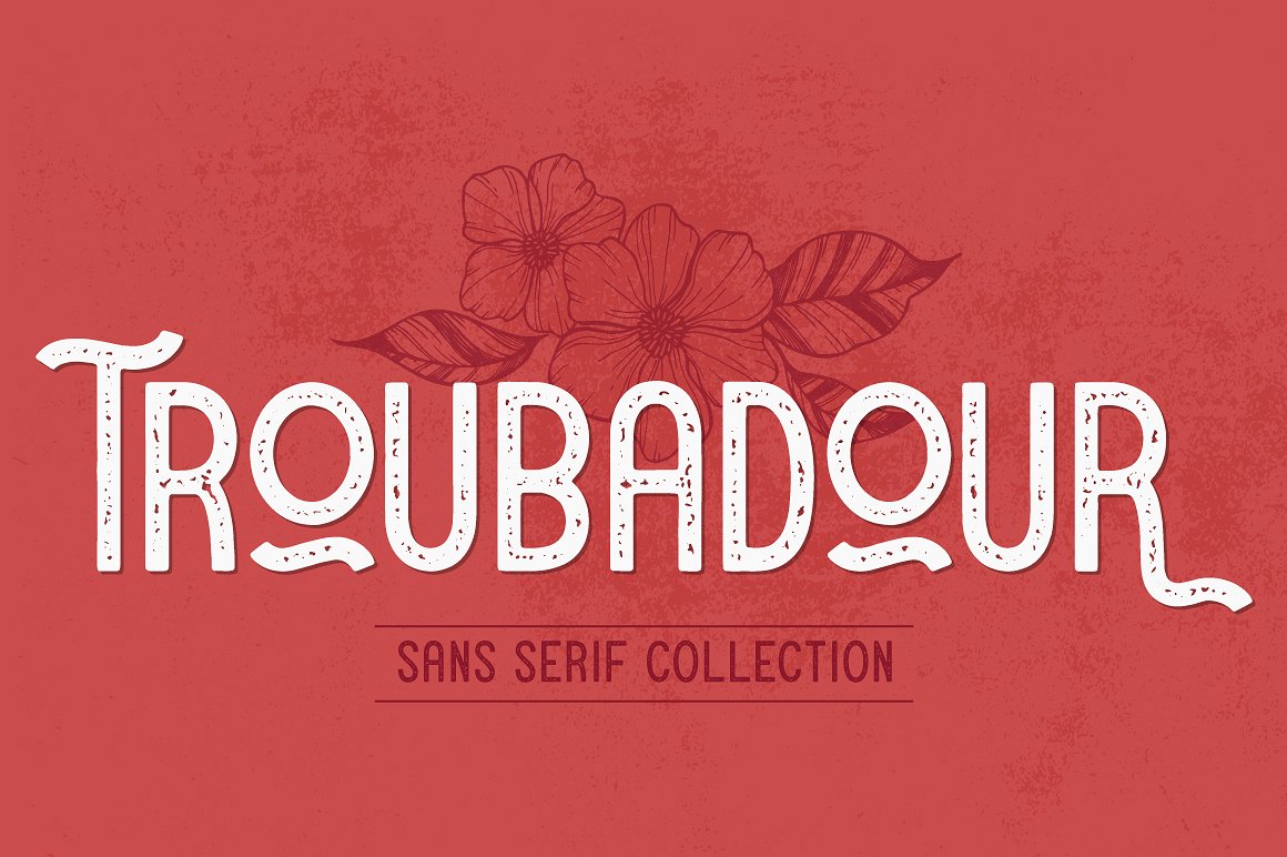 创意英文无衬线字体下载 Troubadour Font Collection