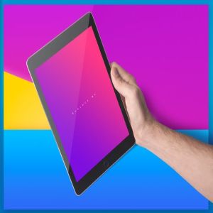 iPad平板电脑应用程序UI展示样机模板 iPad Tablet UI App Mockups with Vivid Backgrounds插图12