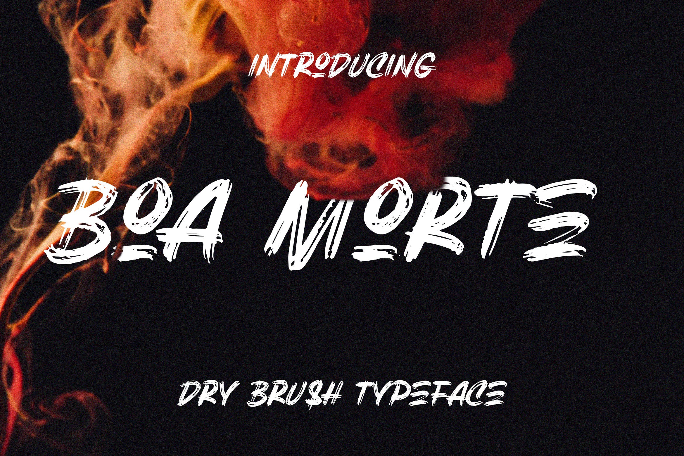 独特粗体干笔刷英文书法字体 Boa Morte Bold Handbrush Font