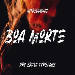 独特粗体干笔刷英文书法字体 Boa Morte Bold Handbrush Font
