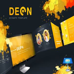 一流设计素材网下午茶：时尚富有激情的多功能keynote幻灯片演示模版