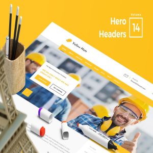 网站头部设计巨无霸Headers设计模板V14 Hero Headers for Web Vol 14