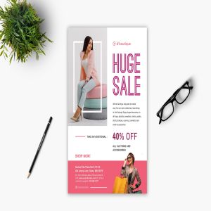 大型服装商城特卖会海报传单设计 HUGE Sale Flyer