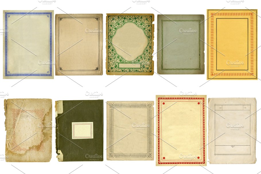 40款复古怀旧风格纸张纹理合集 40 Vintage Paper Textures