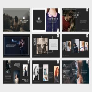 时尚服装品牌行业PPT幻灯片模板 Milaniova : Fashion Powerpoint Presentation