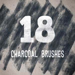 木炭刷木炭笔PS笔刷 Charcoal Brush Pack Volume 1插图1