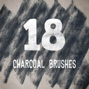 木炭刷木炭笔PS笔刷 Charcoal Brush Pack Volume 1