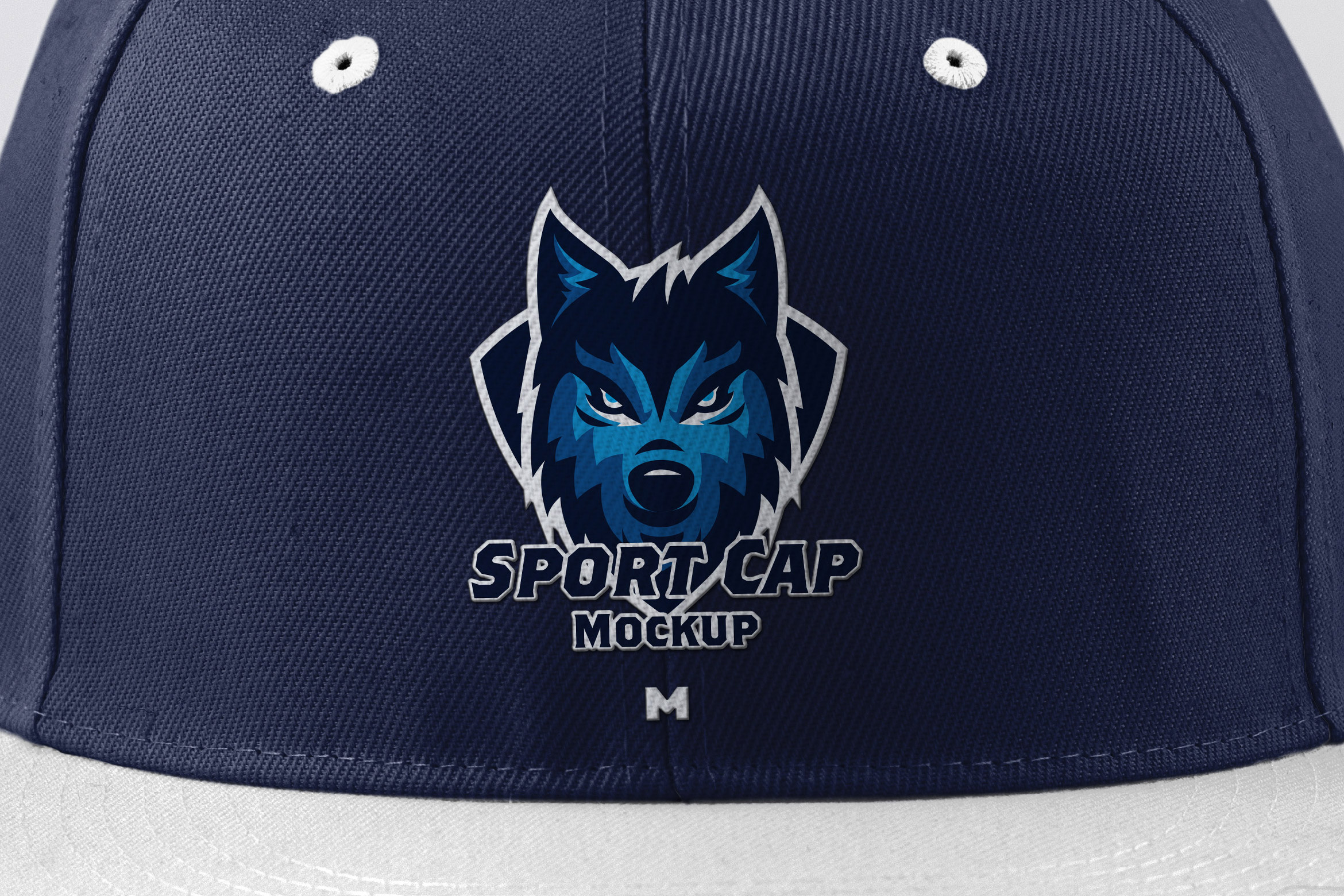运动帽设计前视图样机模板 Sports Cap Front View Mockup
