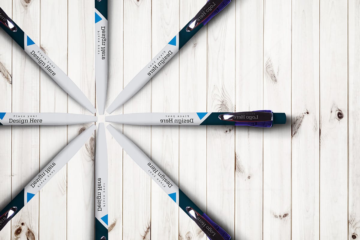 圆珠笔签字笔样机模板v11 Pen Mockup V.11
