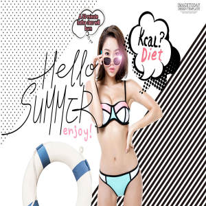 夏季性感比基尼聚会活动宣传海报设计模板