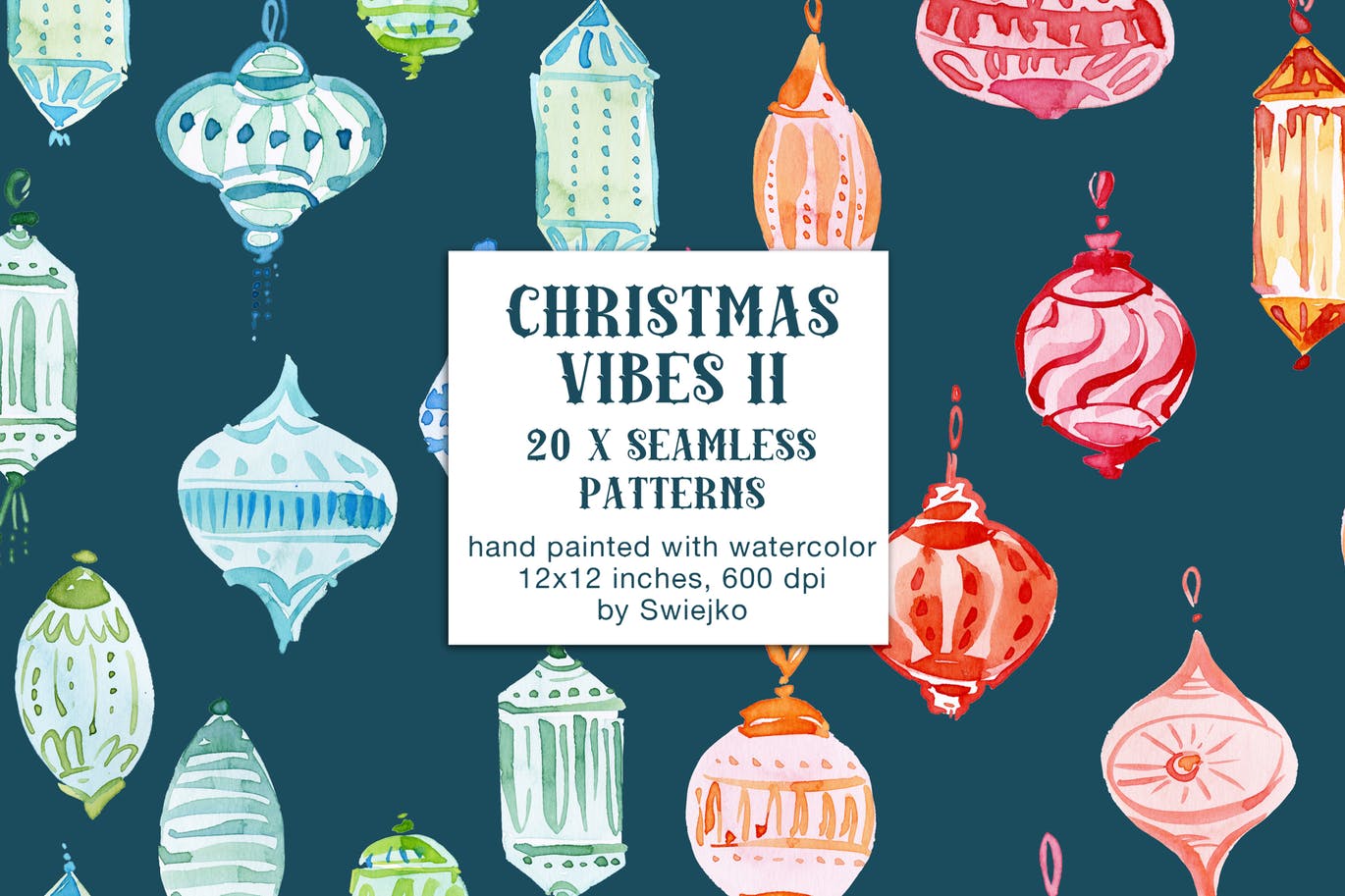 圣诞气氛装饰元素手绘图案高清JPG图片素材II Christmas Vibes II