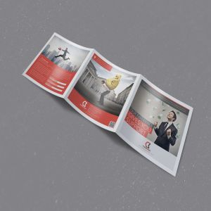 多用途金融公司简介三折页宣传单设计模板 Multipurpose Square Trifold