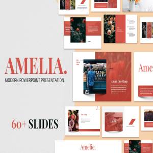 现代多图展示的PPT模板下载 AMELIA – Modern Powerpoint Template [pptx]