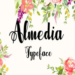 现代精致风格英文书法字体 Almedia Font