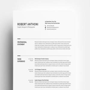 极简简历模板[AI,PSD,Word] Clean Resume/CV