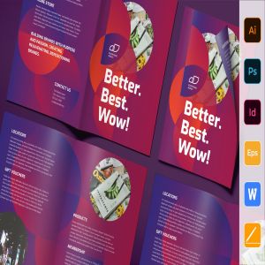 广告代理公司宣传单设计模板 Advertising Agency Brochure Bifold