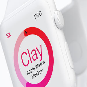5K高分辨率Apple Watch智能手表黏土样机模板02 Clay Apple Watch Mockup 02插图1